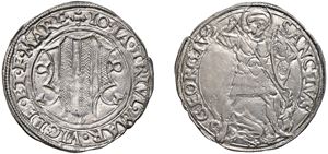 GIAN GIACOMO TRIVULZIO (1487 - 1518) - Grosso da 6 Soldi, s.d., Roveredo.