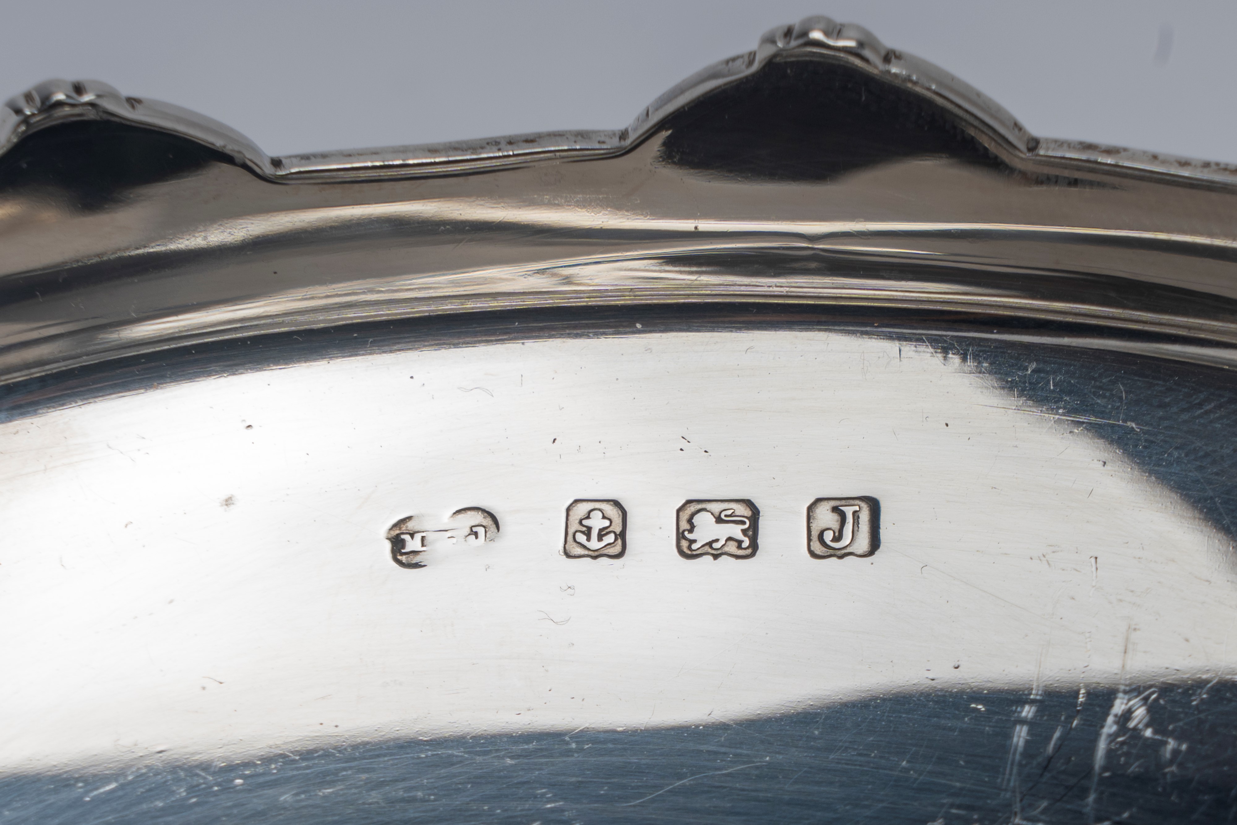Alzatina porta caramelle, argento 925, Birmingham (Inghilterra), 1933/34