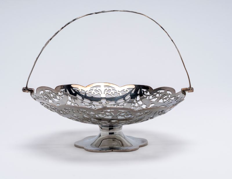 Cestino traforato, argento 925, Inghilterra (Birmingham) 1925/26
