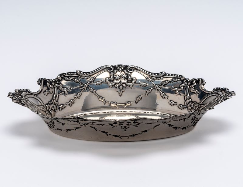 Alzatina, in argento 925, Birmingham (Inghilterra), 1906/1907