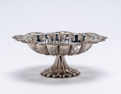 Alzatina traforata in argento 925, Birmingham (Inghilterra), 1908/1909