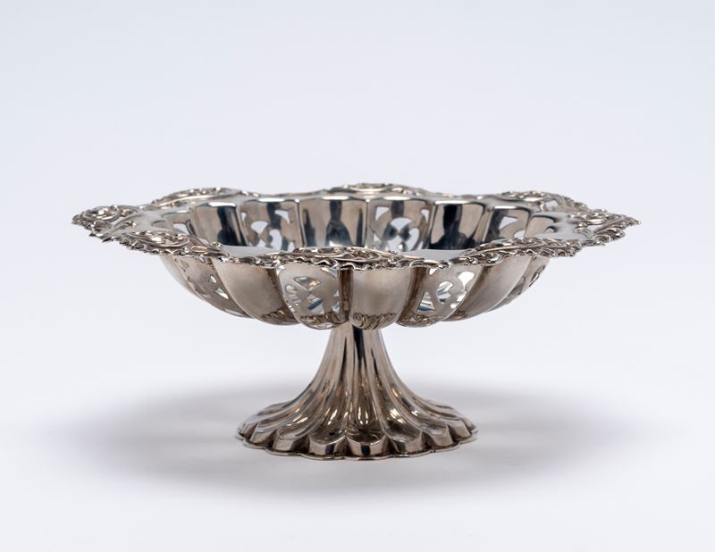 Alzatina traforata in argento 925, Birmingham (Inghilterra), 1908/1909