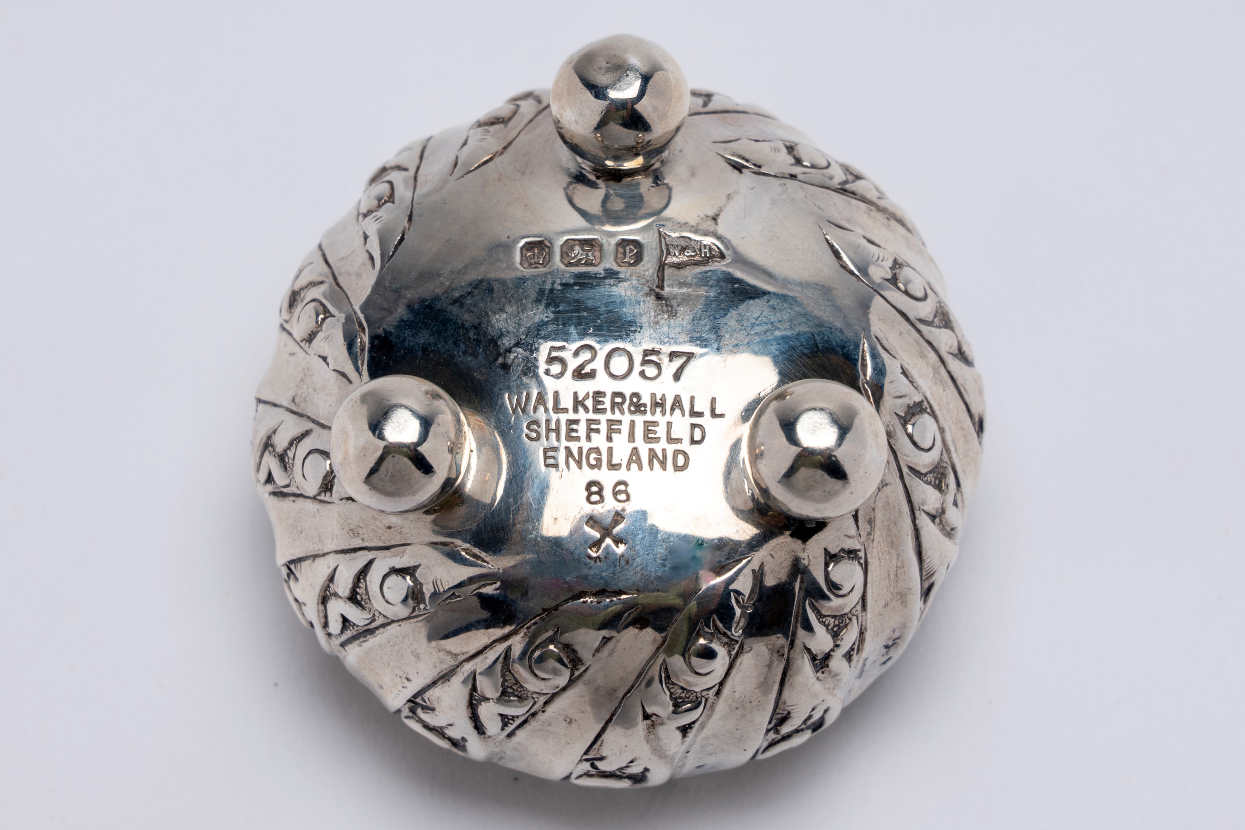 Inghilterra, Sheffield, 1897/98, Gruppo di quattro salierine in argento 925