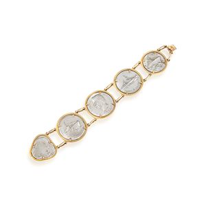 Bracelet with silver medals
