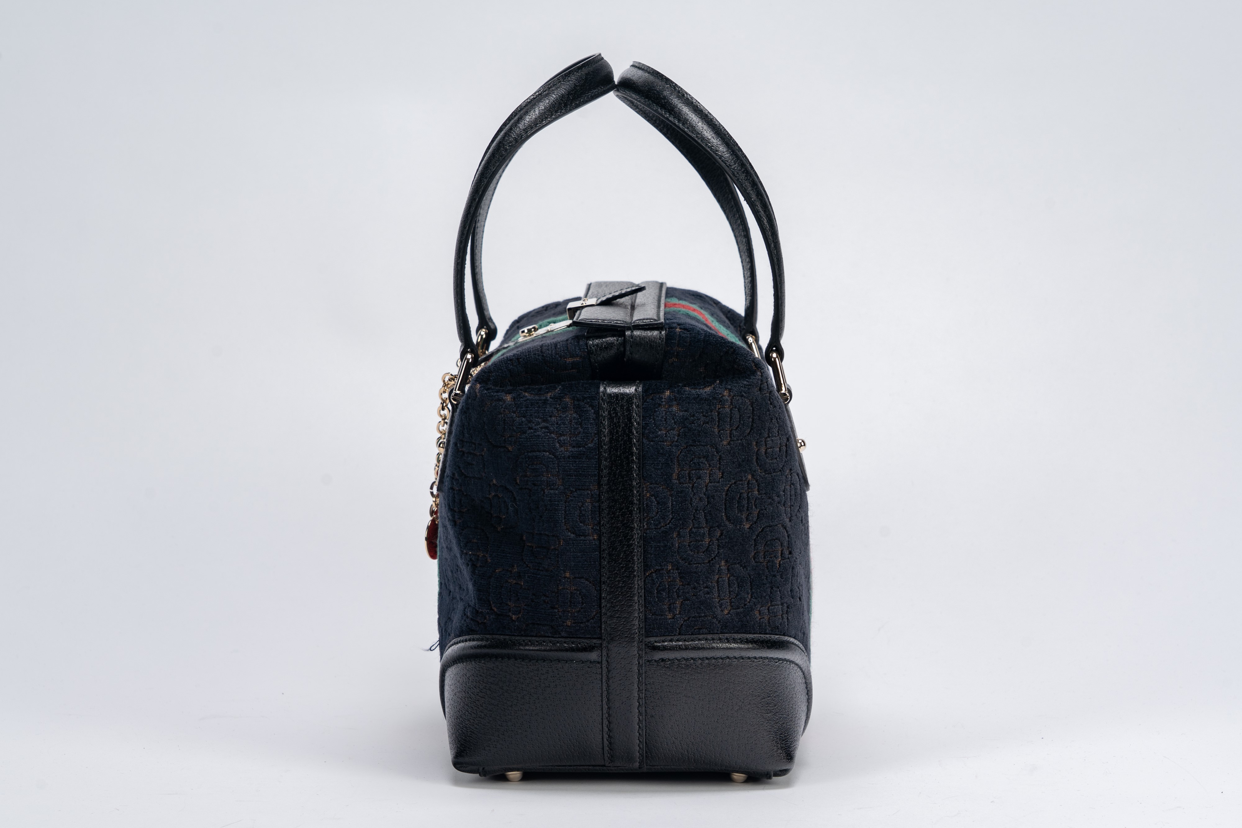 Gucci - Bauletto Boston in velluto con decoro Horsebit a rilievo