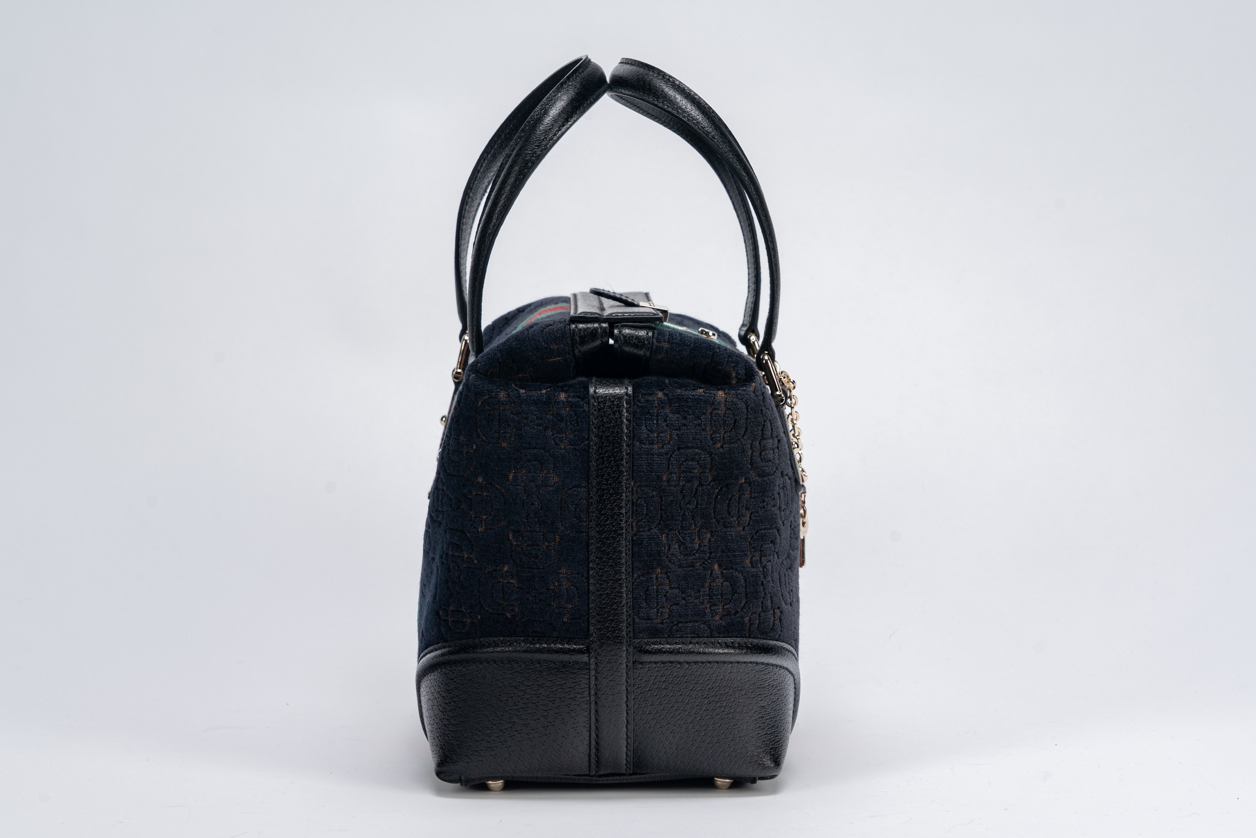 Gucci - Bauletto Boston in velluto con decoro Horsebit a rilievo