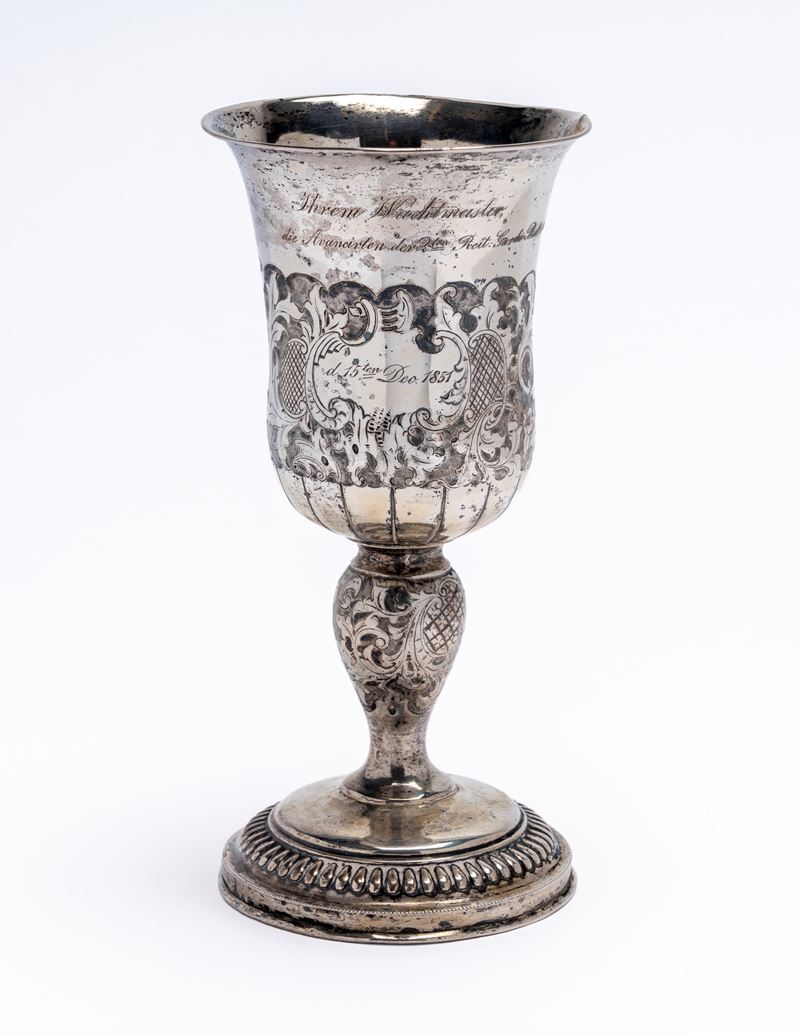 Germania (?), Calice in argento inciso con dedica