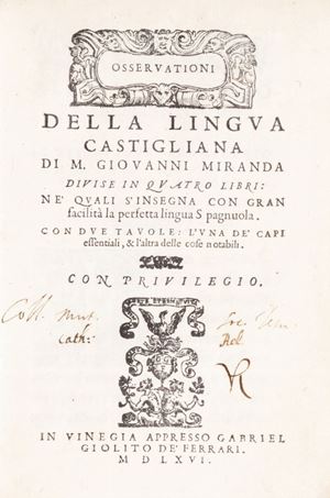 Osseruationi della lingua castigliana