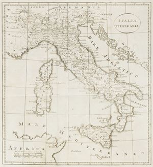 Itinerario Italiano o sia Descrizione di viaggi 52. per le strade più frequentate alle principali città d'Italia