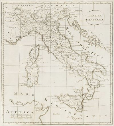 Itinerario Italiano o Sia Descrizione di Viaggi 52. per le Strade Più Frequentate alle Principali...