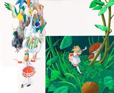 Alice nel Paese delle Meraviglie (illustrazione originale)