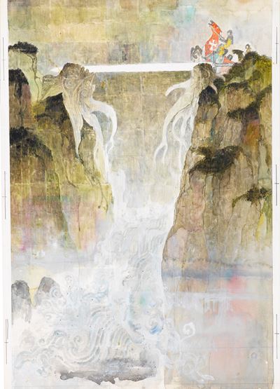 I cavalieri di Re Artù (illustrazione), tempera su cartone