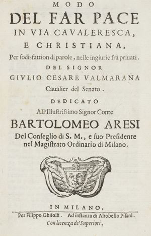 L'antibacinata overo apologia per la mossa dell'armi di N.S. Papa Urbano ottauo contra Parma. Di Leopardo Leopardi romano
