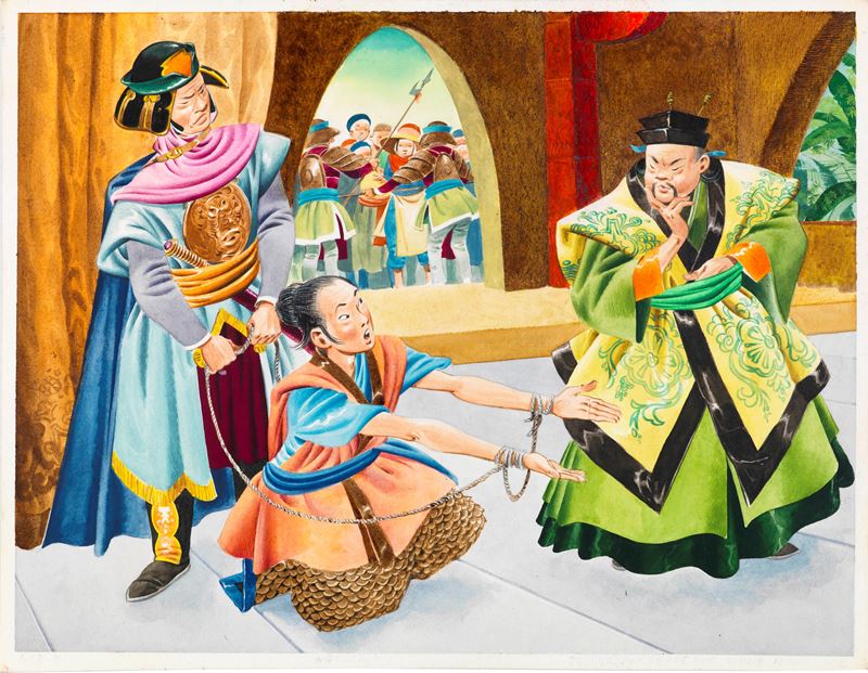 Tony Wolf (antonio Lupatelli) - Illustrazione per “La lampada di Aladino”, tempera su cartone
