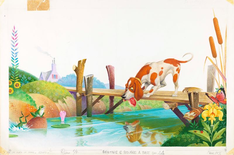 Severino Baraldi - Le favole di Esopo. Il cane e la sua ombra