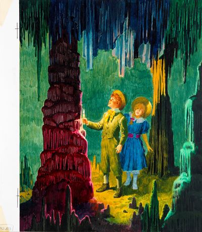 Nardini, Le avventure di Tom Sawyer (illustrazione originale) — tempera su cartoncino, 1965