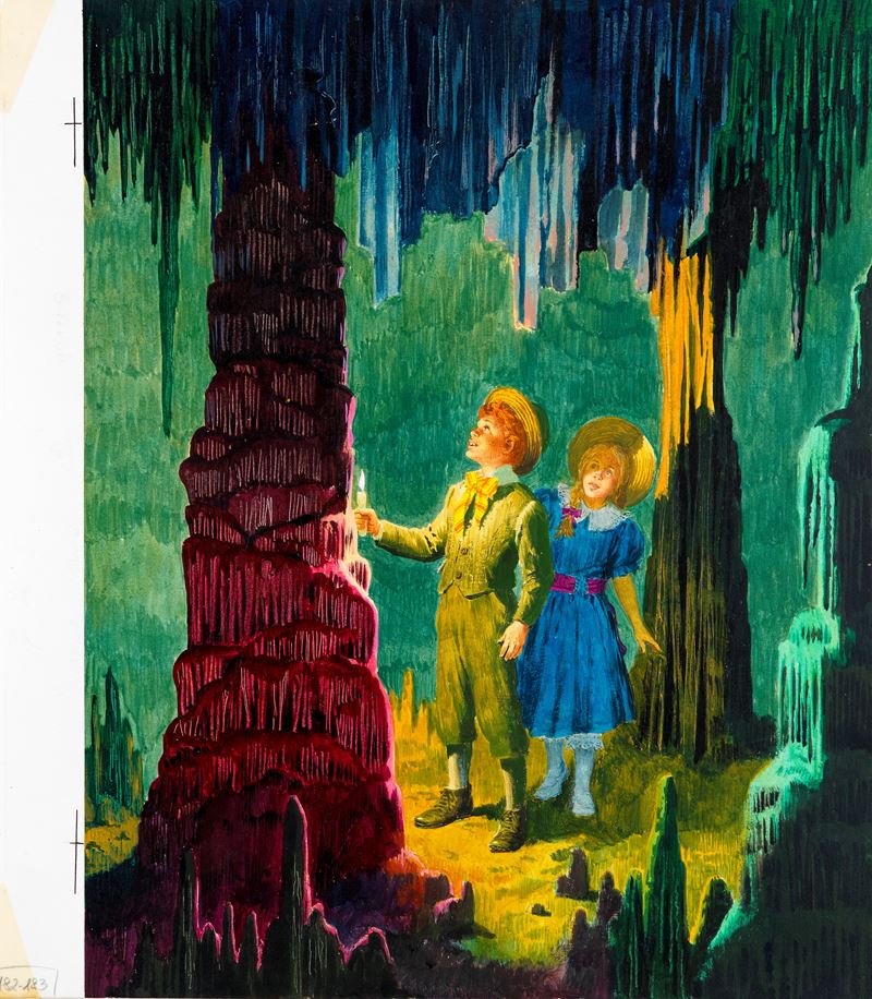 Sani (sandro Nardini) - Nardini, Le avventure di Tom Sawyer (illustrazione originale) — tempera s...