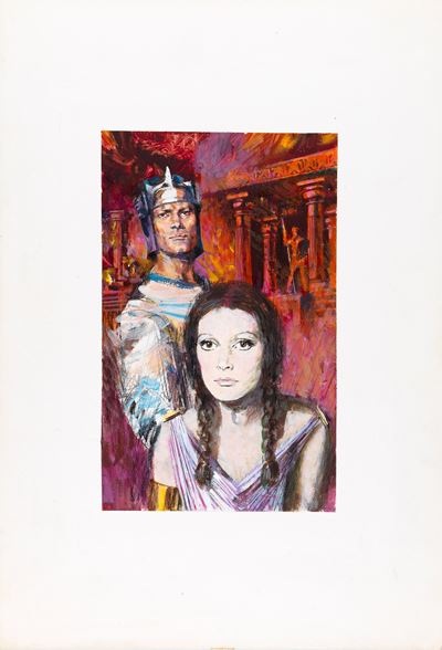 Cartagine in fiamme — originale di copertina, tempera su cartone (1968)