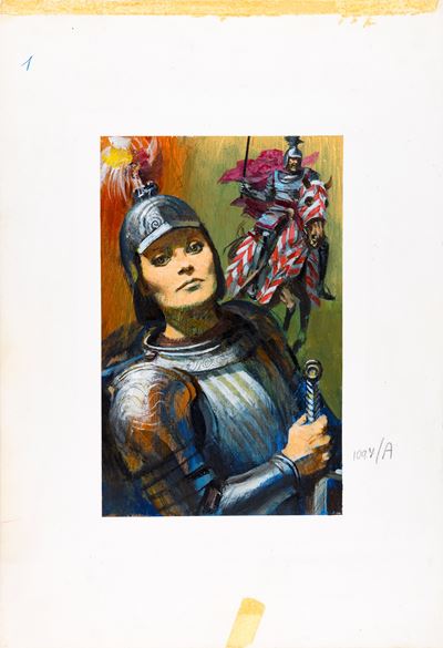Copertina per Il Leone di Damasco, tempera su cartone