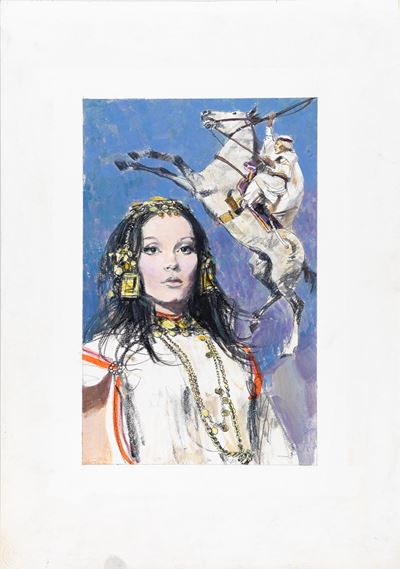 Sull'Atlante — originale di copertina, tempera su cartone (1968)