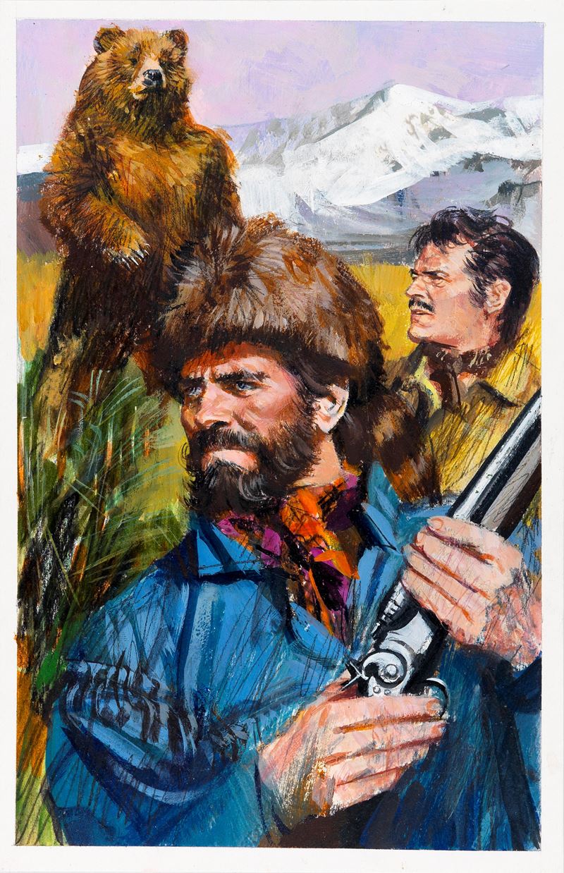 Gianni Renna - I minatori dell'Alaska – originale di copertina, tempera su cartone