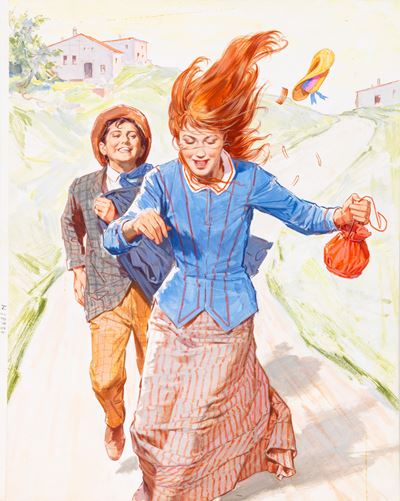 Piccole donne, tempera su cartone (1965)