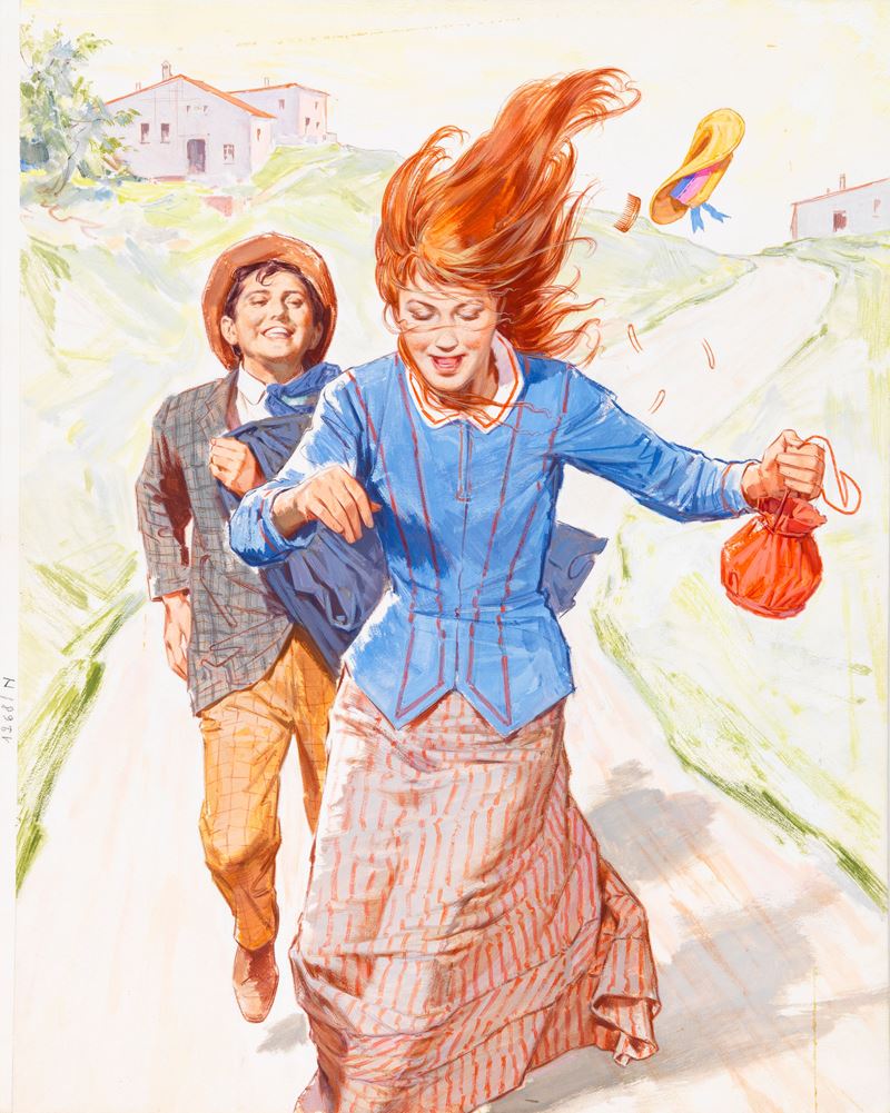 Giuseppe Bartoli - Piccole donne, tempera su cartone (1965)