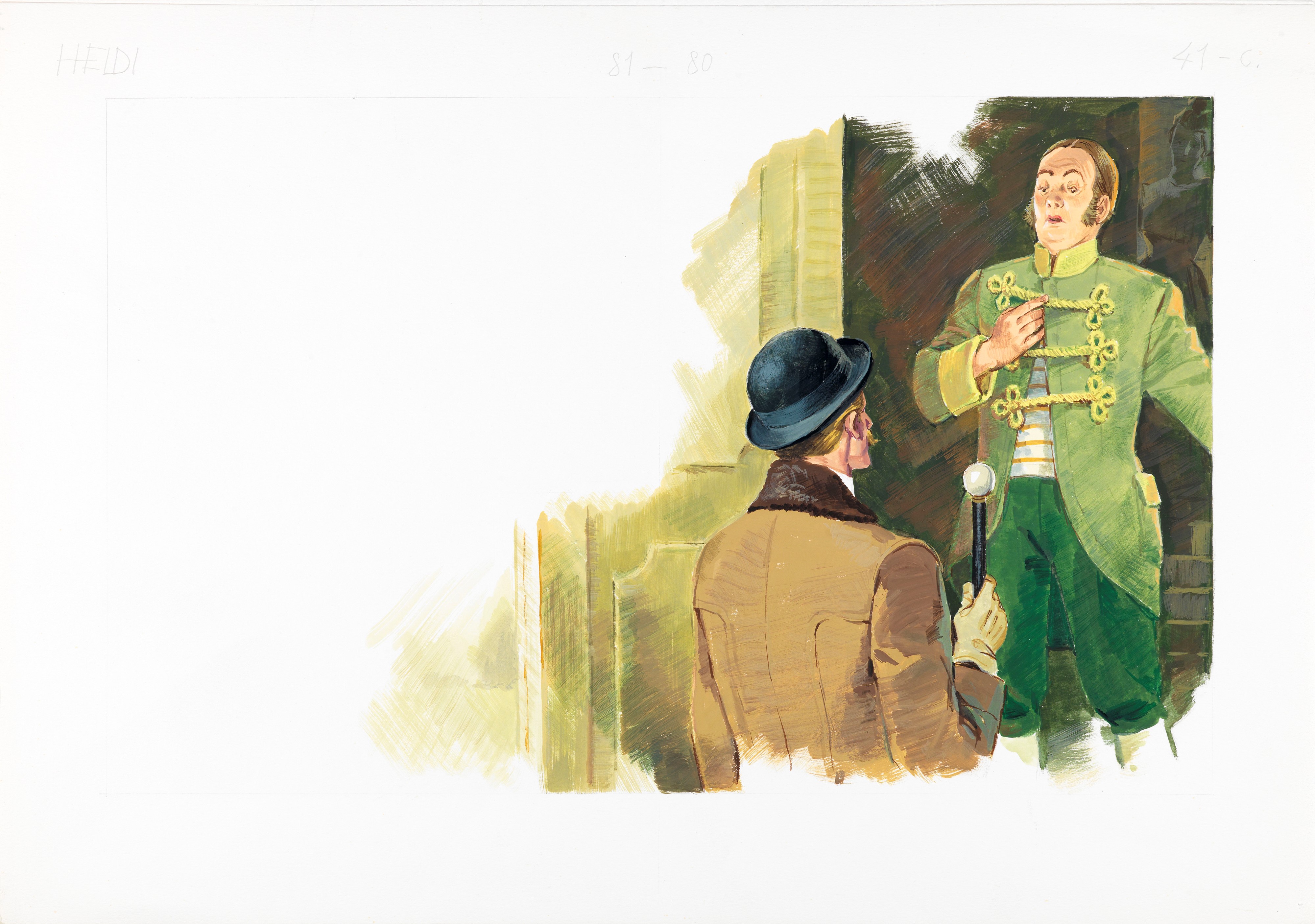 Libico Maraja - Illustrazioni originali per «Heidi» (tredici tavole), tempera su cartoncino