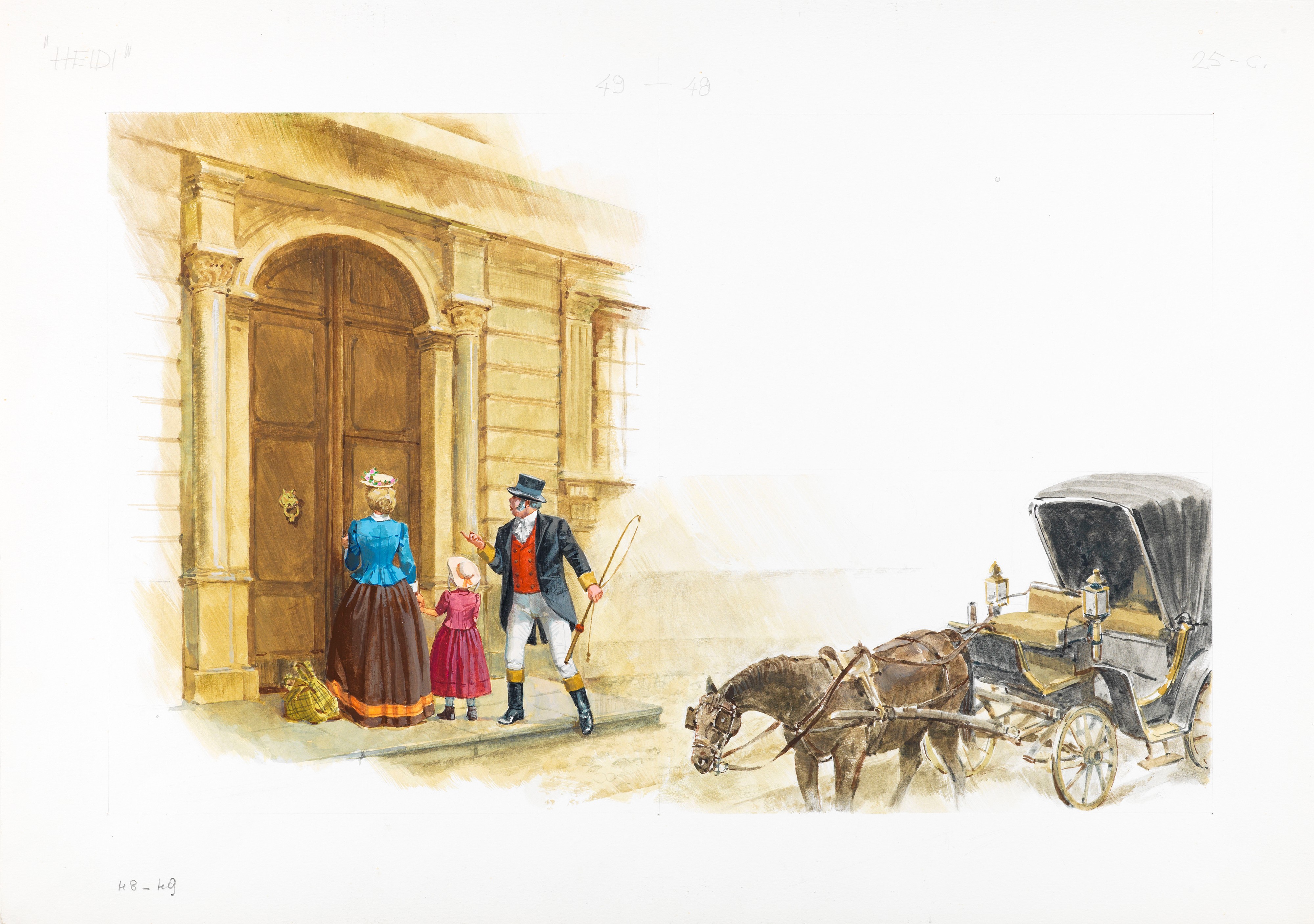 Libico Maraja - Illustrazioni originali per «Heidi» (tredici tavole), tempera su cartoncino
