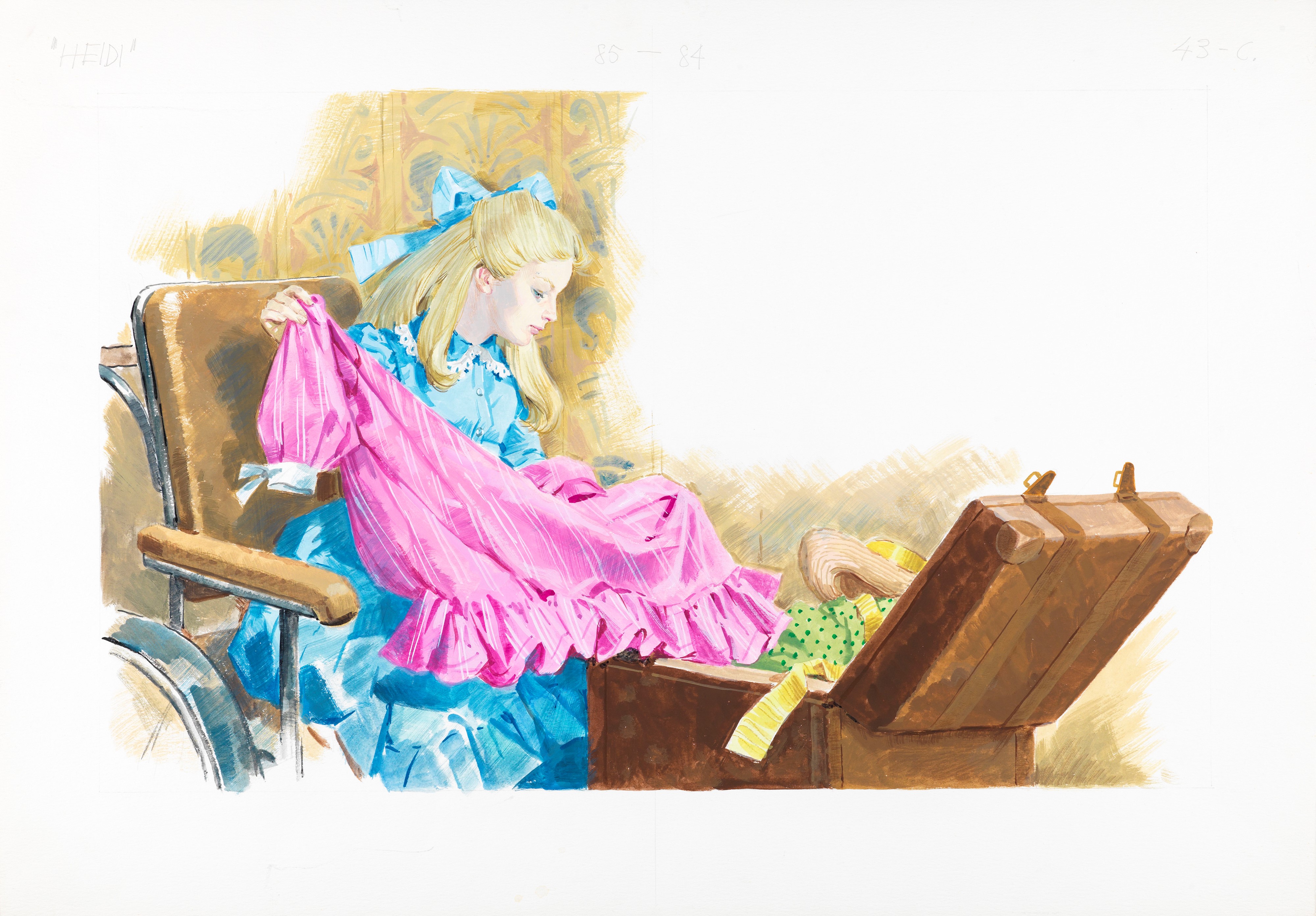 Libico Maraja - Illustrazioni originali per «Heidi» (tredici tavole), tempera su cartoncino
