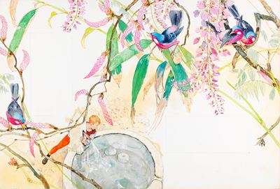 Giannetto Fortunato, tempera e acquerello su cartone, 1967