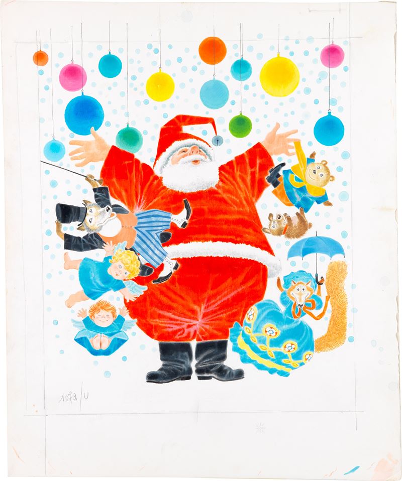 Gianni Benvenuti - Tutto Natale (copertina), tempera su cartone