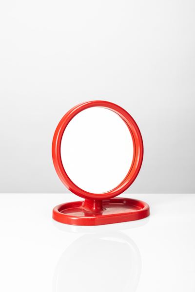 Specchio da toilette orientabile “Sylvie” in plastica stampata lucida
