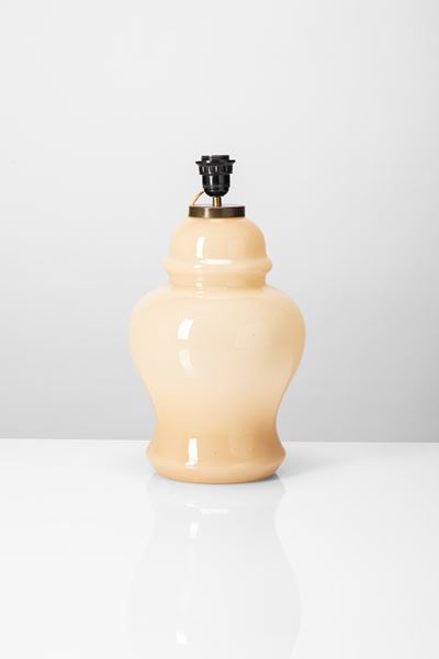 Lampada da tavolo in vetro incamiciato (circa 1960)