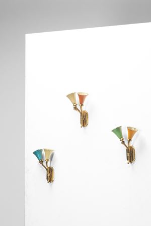 Set of three wall lamps