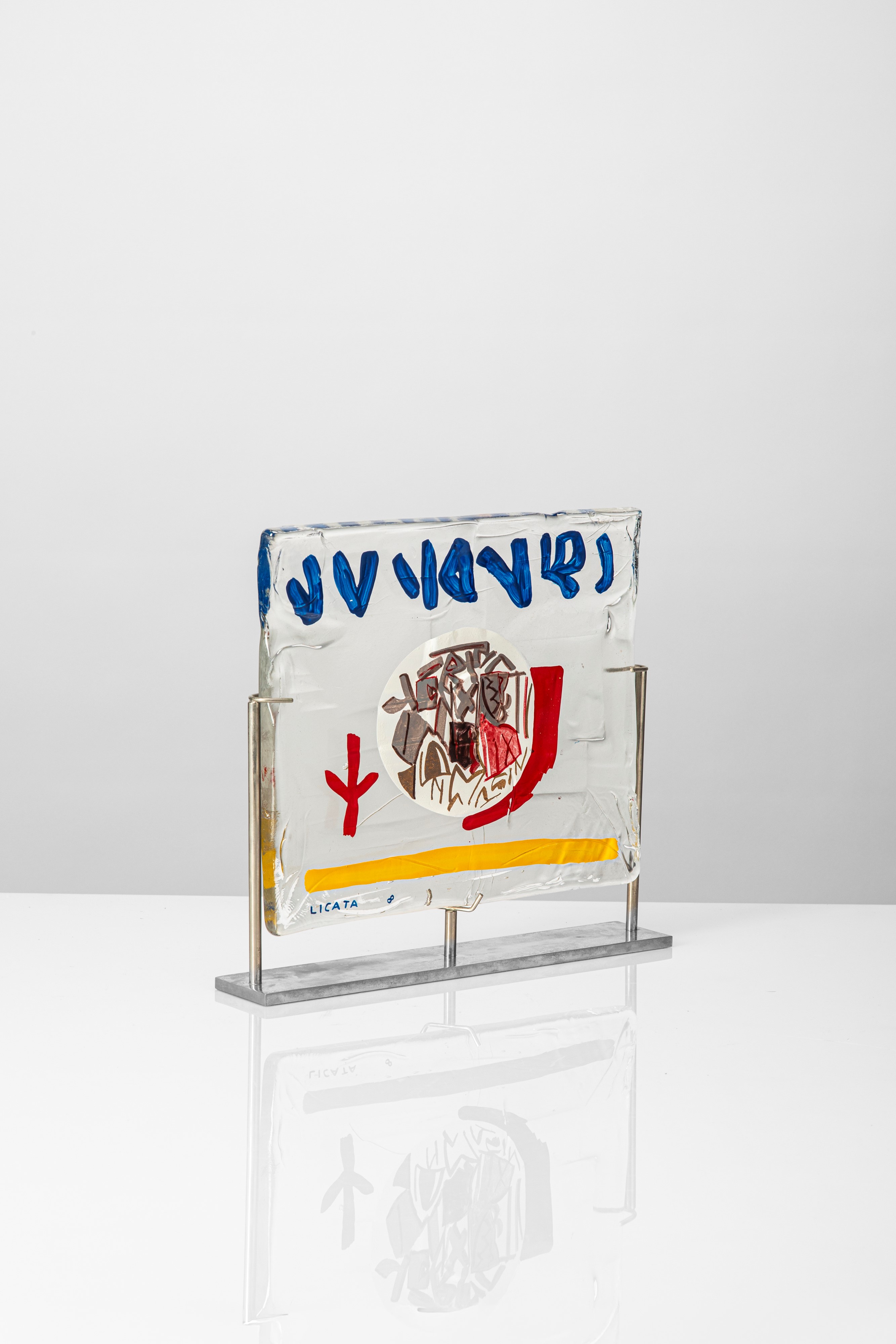 Riccardo Licata - Attrazione segnica (smalto su vetro, esemplare 189/200)