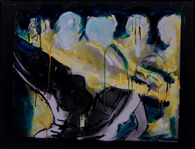 Senza titolo (smalto su tela emulsionata e perspex colorato), 1992