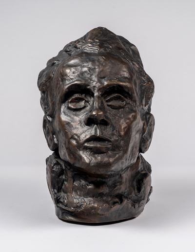 Self-portrait, bronzo a patina bruna