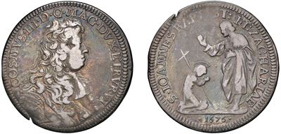 Cosimo III de’ Medici, Mezza piastra 1676 (Firenze), argento