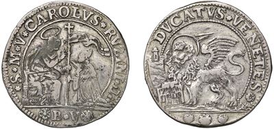 Carlo Ruzzini, Ducato del doge CXIII (1732-1735) — Venezia, argento 22,48 g, diametro 39 mm