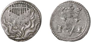 VINCENZO II GONZAGA (1627) - Mezzo grossetto, II tipo, s.d., Mantova.