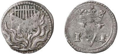 Vincenzo II Gonzaga (1627), mezzo grossetto, II tipo, argento