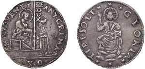 ANTONIO GRIMANI, doge LXXVI (1521-1523) - 4 Soldi, sigla VO, Venezia.