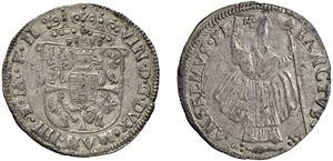 VINCENZO I GONZAGA (1587 - 1612) - Lira anselmina, s.d., Mantova.