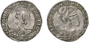 CARLO II GONZAGA-NEVERS (1647 - 1665) - Mezza lira, s.d., Mantova.