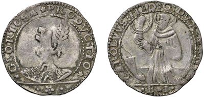 Carlo II Gonzaga-Nevers, Mezza lira (Mazz. 2,79 g), mistura, Mantova