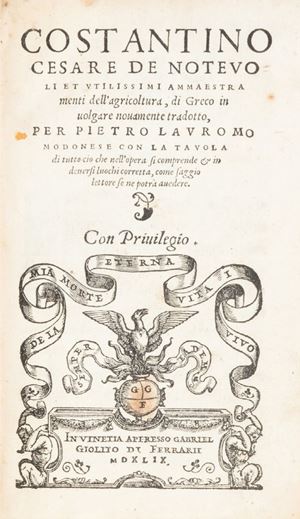 Costantino Cesare De notevoli et utilissimi ammaestramenti dell’agricoltura