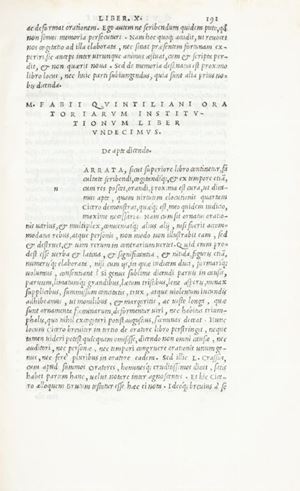 De institutione oratoria