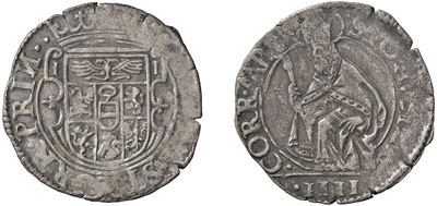 Siro d’Austria (1616–1630), 4 soldi — mistura, Correggio