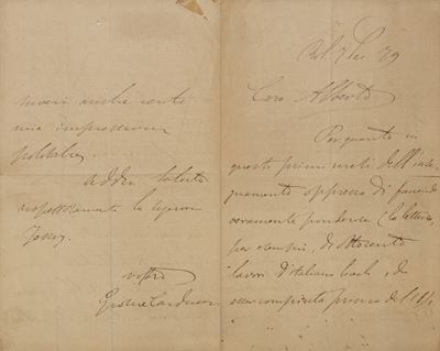 Lettera Autografa